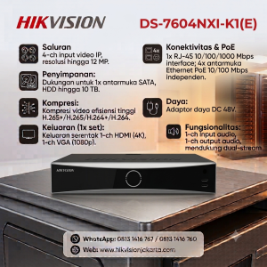 NVR Hikvision DS-7604NXI-K1