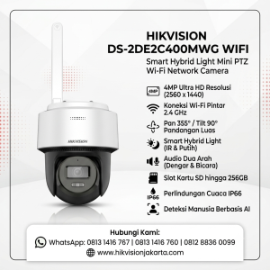 Hikvision DS-2DE2C400MWG/W WiFi 4MP PT Camera Auto Tracking IP66