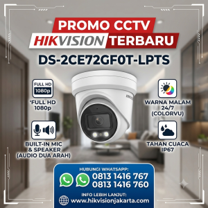 Hikvision DS-2CE72KF0T-LPTS 3K Two Way Audio Fixed Turret Camera