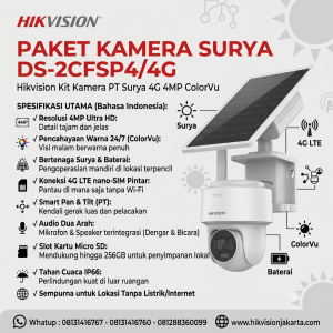 Hikvision DS-2CFSP4/4G NEW 4MP 24/7 Solar Panel 4G PT Camera