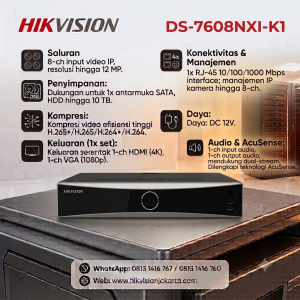 NVR Hikvision DS-7608NXI-K1