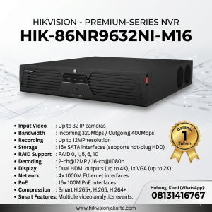 HIKVISION NVR TKDN HIK-86NR9632NI-M16