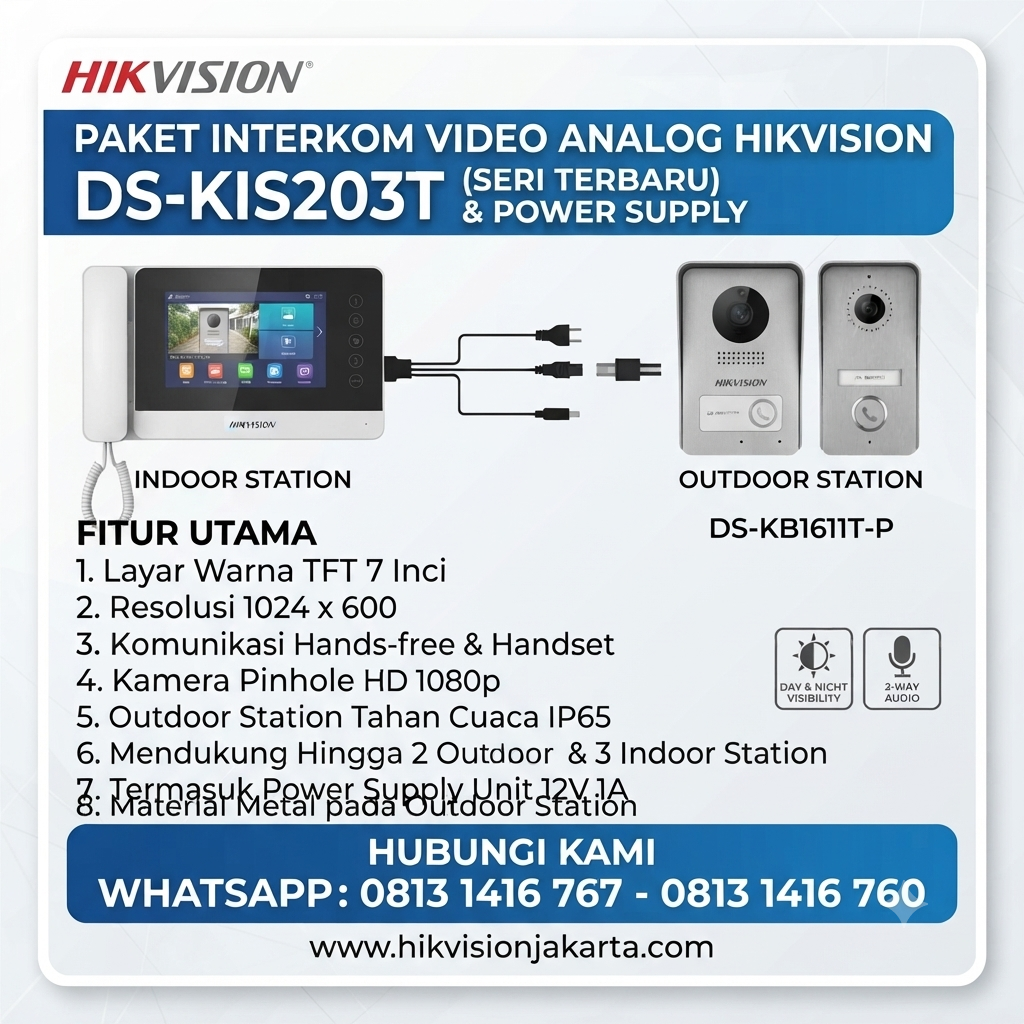 Villa Analog DS-KIS203T Intercom Video Water Proof