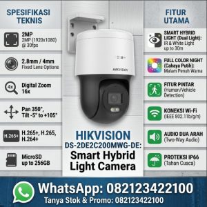 DS-2DE2C400MW-DE (S7) 4 MP Fixed Outdoor Dual Light PT Network Camera