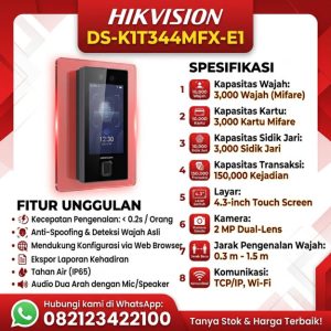 DS-K1T344MFX-E1 Value Series Face Access Terminal