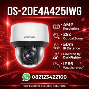 DS-2DE4A425IWG AcuSeek 4 MP 25X Powered by DarkFighter IR Acusense Network Speed Dome