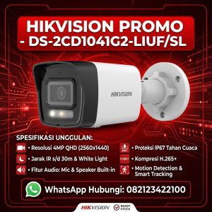 DS-2CD1021G2-LIUF/SL 2 MP Smart Hybrid Light Fixed Bullet Network Camera