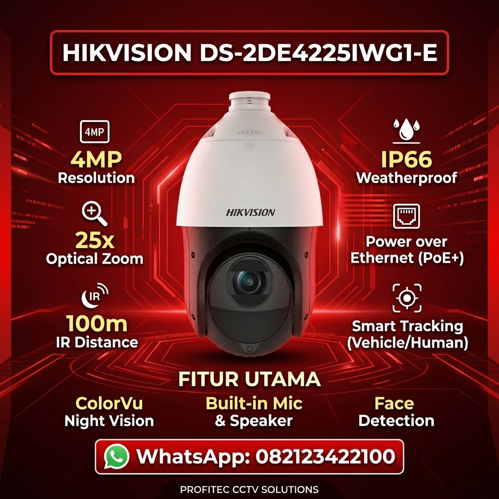 DS-2DE4225IWG1-E AcuSeek NEW 2 MP 25X Powered by DarkFighter IR Acusense Network Speed Dome