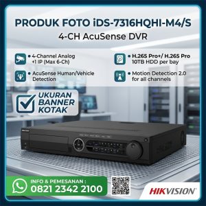 iDS-7316HQHI-M4/S 16-ch 1080P 1.5U H.265 AcuSense DVR