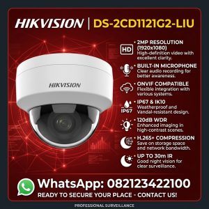 DS-2CD1121G2-LIU(F) 2 MP Smart Hybrid Light Fixed Dome Network Camera