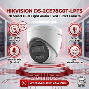 DS-2CE16G0T-LPTS 2K Two Way Audio Fixed Mini Bullet Camera