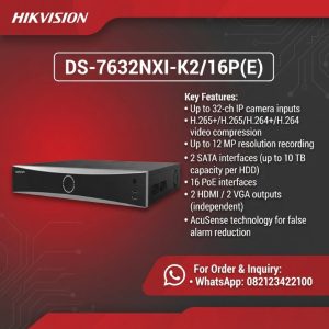 DS-7632NXI-K2(E) 32-ch 1U K Series AcuSense 4K NVR (Copy)